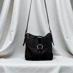 Y2K Coach Signature Metallic Studded Flap